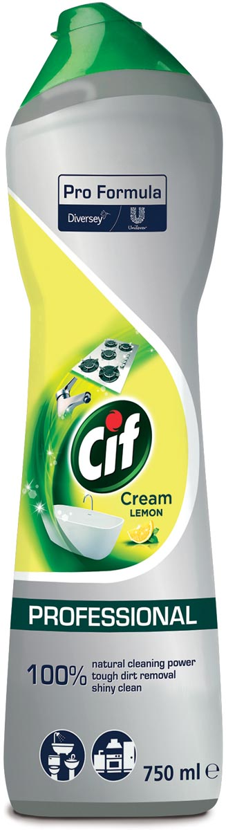 Cif schuurcrème lemon, flacon van 750 ml
