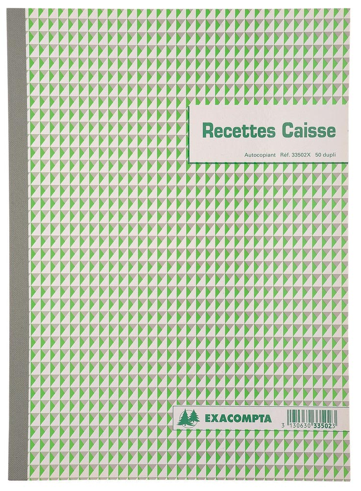 Exacompta ontvangsten, ft A4, Franstalig, dupli (50 x 2 vel)