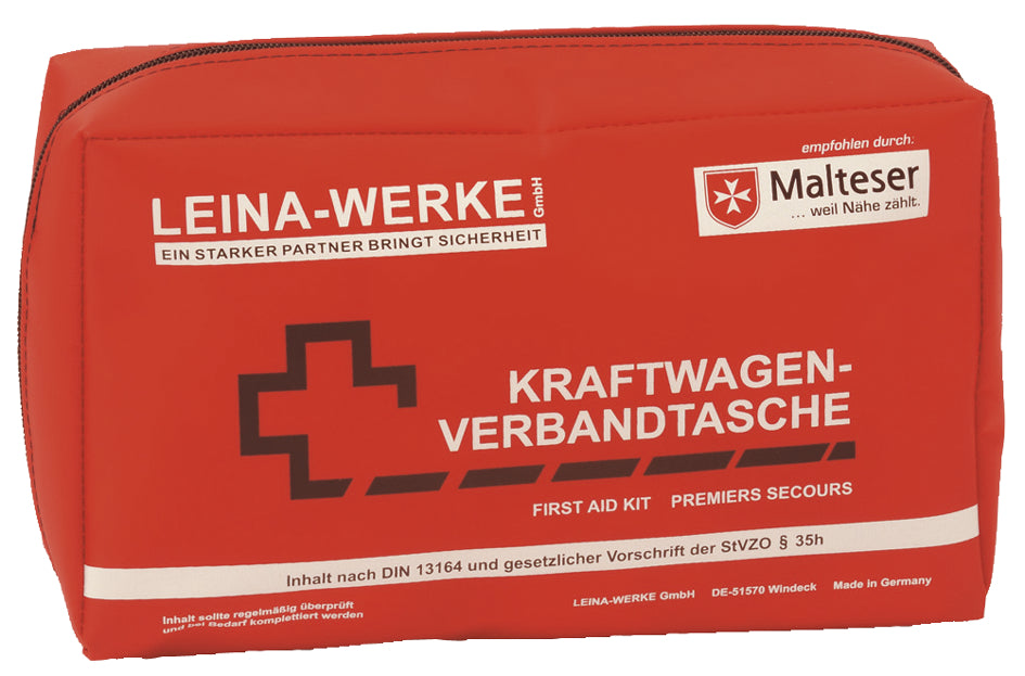 LEINA Eerste Hulp-tas Compact, inhoud DIN 13164, rood