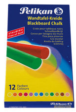 Pelikan schoolbordkrijt 745/12, gekleurd, kartonnen doos
