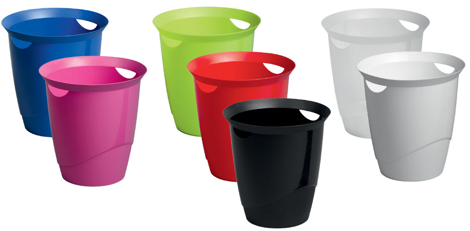 DURABLE TREND papierbak, 16 liter, rond, wit