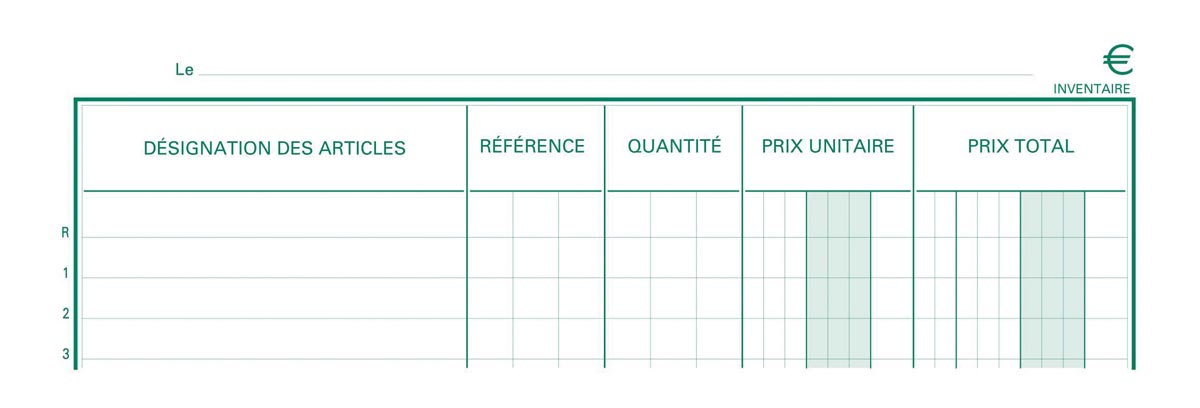 Exacompta inventaris, ft 32 x 19,5 cm, Franstalig