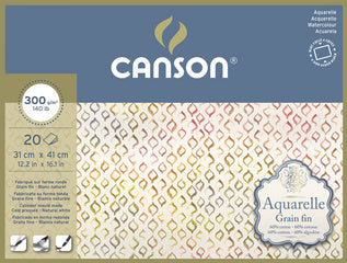 CANSON Aquarelblok Aquarelverf, fijn, 310 x 410 mm