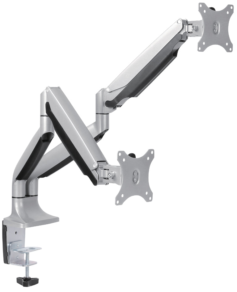 LogiLink TFT/LCD monitorarm, aluminium, 2-voudig, zilver