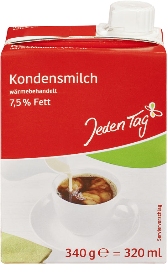 Dagelijkse gecondenseerde melk, 7,5 ett, 340 g = 320 ml