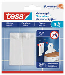 tesa Powerstrips Klevende Spijker voor Tegels en Metaal, 4.0 kg