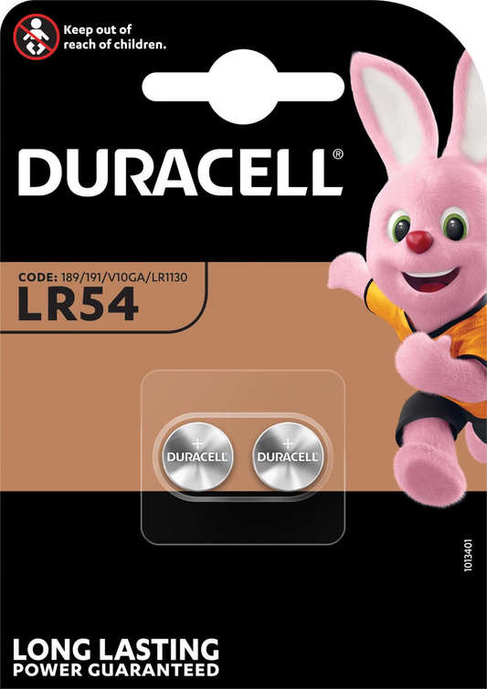 Duracell knoopcel Electronics LR54, blister van 2 stuks