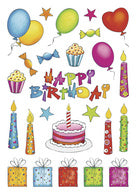 HERMA Cadeau Sticker Decoratie Verjaardag, geglazuurd