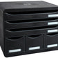 EXACOMPTA ladebox STORE-BOX MINI, 7 laden, zwart
