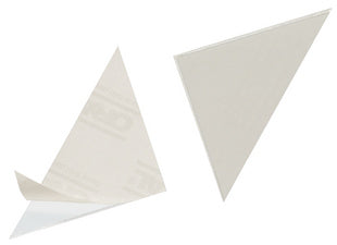 DURABLE driehoekige zelfklevende zakken CORNERFIX, 75 x 75 mm