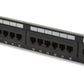 DIGITUS 19 Patch Panel Cat.6, Klasse E, 16 x RJ45, 1 RU