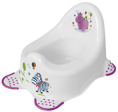 keeeper kids baby pot adam nijlpaard, wit met print