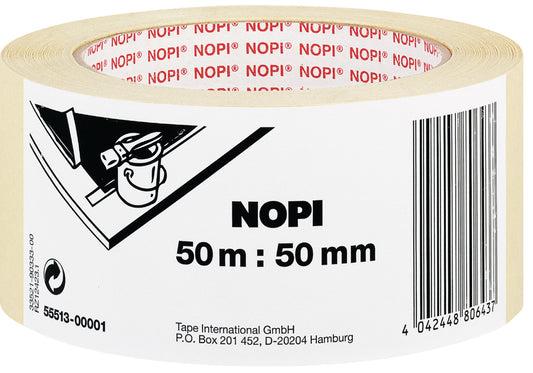 NOPI schilderscrepepapier afplakband, 30 mm x 50 m, beige