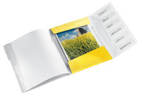 LEITZ WOW ordner, DIN A4, PP, 6 vakken, wit metallic
