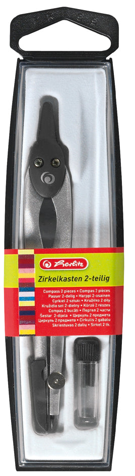 herlitz kompasdoos 2 stuks, geassorteerde kleuren