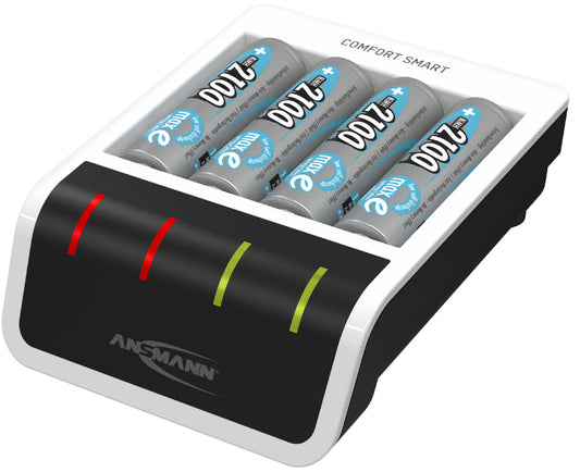 ANSMANN snellader Comfort Smart, wit/zwart