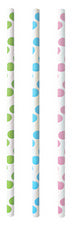 PAPSTAR Papieren Drinkrietjes Stippen, 200 mm, geassorteerde kleuren