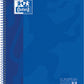Oxford School Classic Europeanbook spiraalblok, ft A4+, 160 bladzijden, geruit 5 mm, donkerblauw
