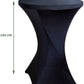 Hoes voor statafel, zwart, diameter 80 cm