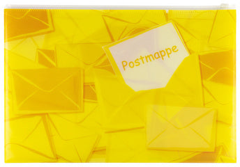 HERMA postmap met rits, DIN A4, van PP, geel