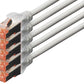 DIGITUS Patchkabel Kat. 6, S/FTP, 10,0 m, schwarz, 5er