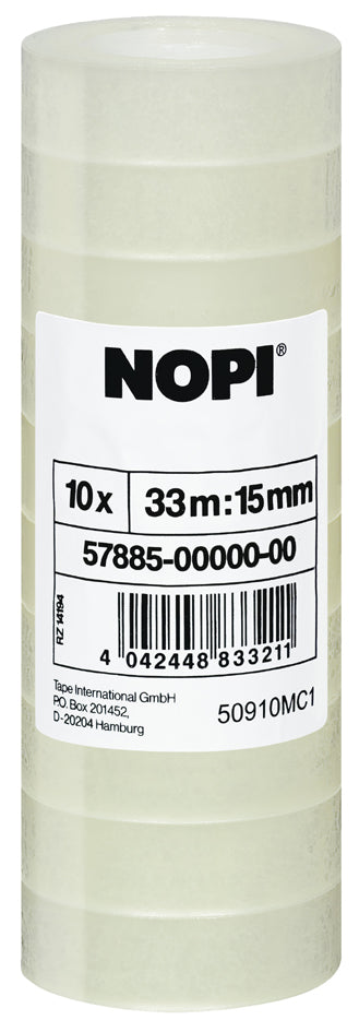 NOPI Klebefilm Krimptoren, transparant, 19 mm x 66 m