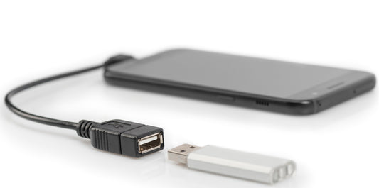 DIGITUS USB 2.0-adapterkabel, Micro USB-B - USB-A, 0,15m