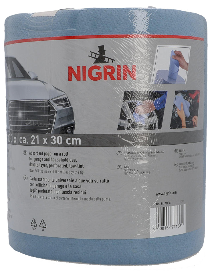 NIGRIN schoonmaakrol, 2-laags, blauw