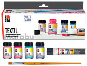 Marabu Textiel Verf Textiel, Set SWEET CANDY