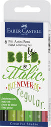 FABER-CASTELL PITT tekenpen, inktpotlood, set van 6