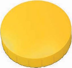 Maul magneet MAULsolid,  diameter 32 x 8,5 mm, geel, doos met 10 stuks