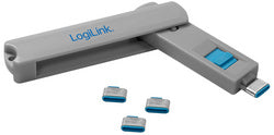 LogiLink USB-C veiligheidsslot, 1 sleutel / 4 sloten