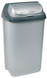 keeeper afvalbak rasmus, 50 liter, zilver