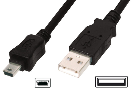 DIGITUS USB 2.0 aansluitkabel, USB-A - Mini USB-B, 1,0 m