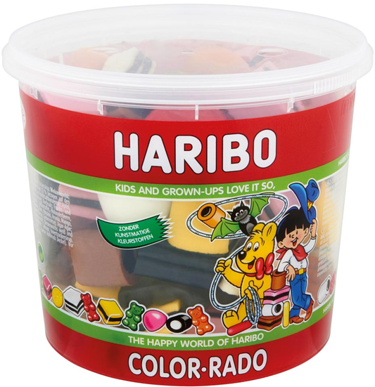 Haribo snoepgoed, emmer van 650 g, Color-Rado