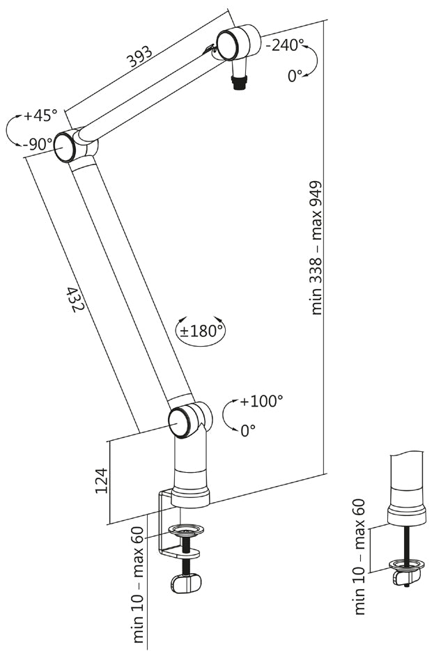 LogiLink professionele microfoonarm, zwart
