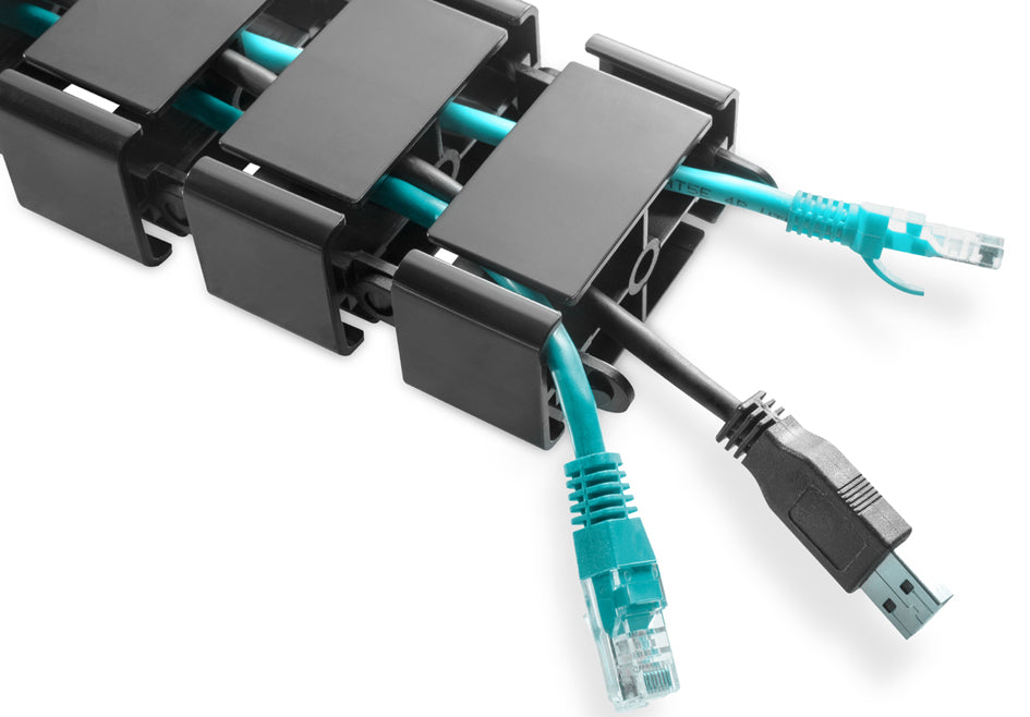 DIGITUS kabelmanagement kabelslang, kleur: zwart