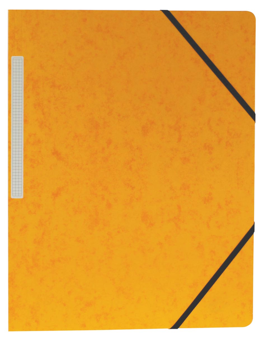 Pergamy elastomap, ft A4 (24x32 cm), met elastieken zonder kleppen, geel, pak van 10 stuks