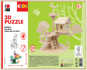 Marabu KiDS 3D puzzel boomhut, 37 stukjes
