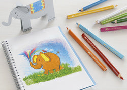 FABER-CASTELL driehoekige krijtjes Jumbo, doos van 12 stuks