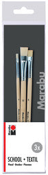 Marabu Borstelset School Textiel, 3 stuks