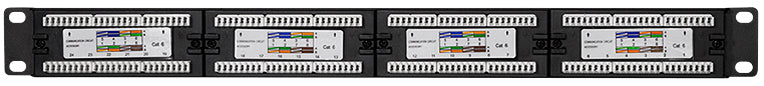LogiLink 19 patchpaneel cat.6, 24 poorten, zwart, 1U
