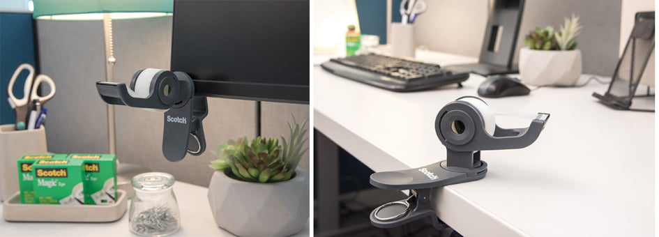 Scotch Hand Dispenser Clip & Twist, donkergrijs, op voorraad