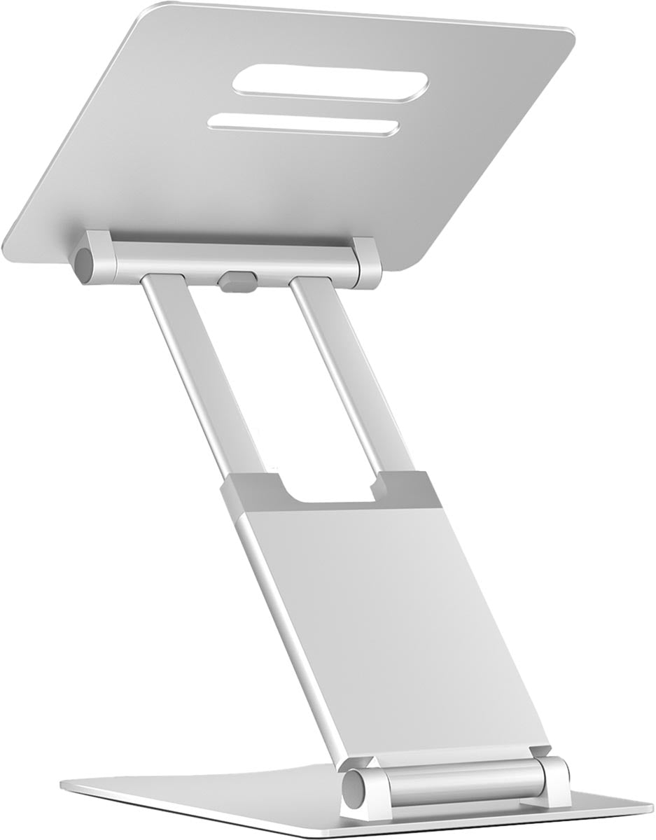 Desq telescopische laptopstandaard voor laptops tot 17 inch, zilver