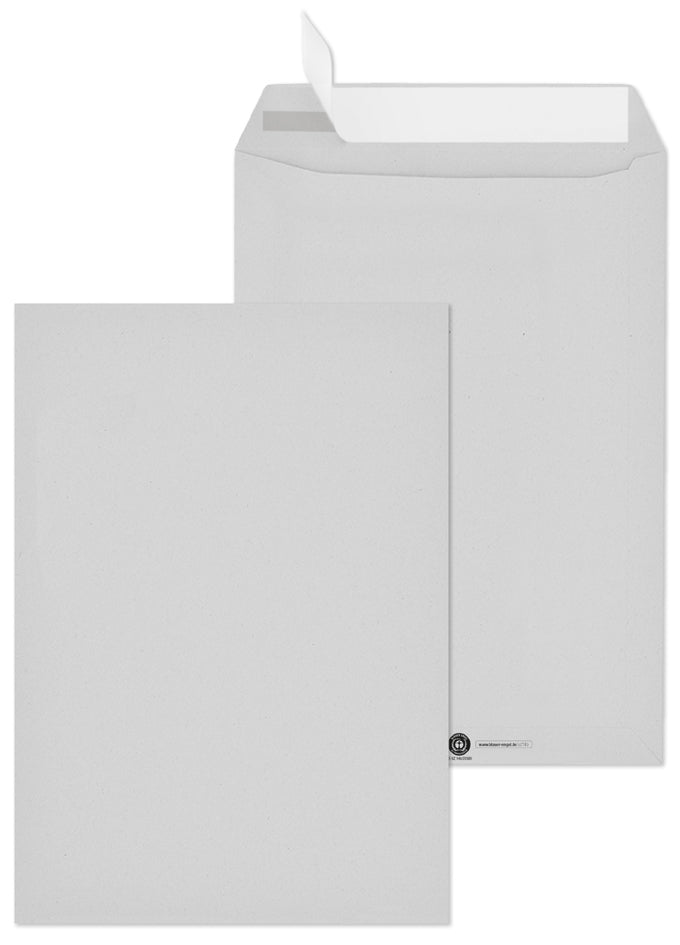 MAILmedia-envelop C4, recycling grijs, met venster
