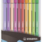 STABILO Pen 68 vezelstiften, 20 ColorParade, grijs/roze