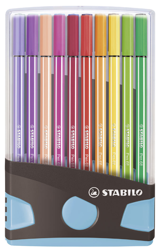 STABILO Pen 68 vezelstiften, 20 ColorParade, grijs/roze