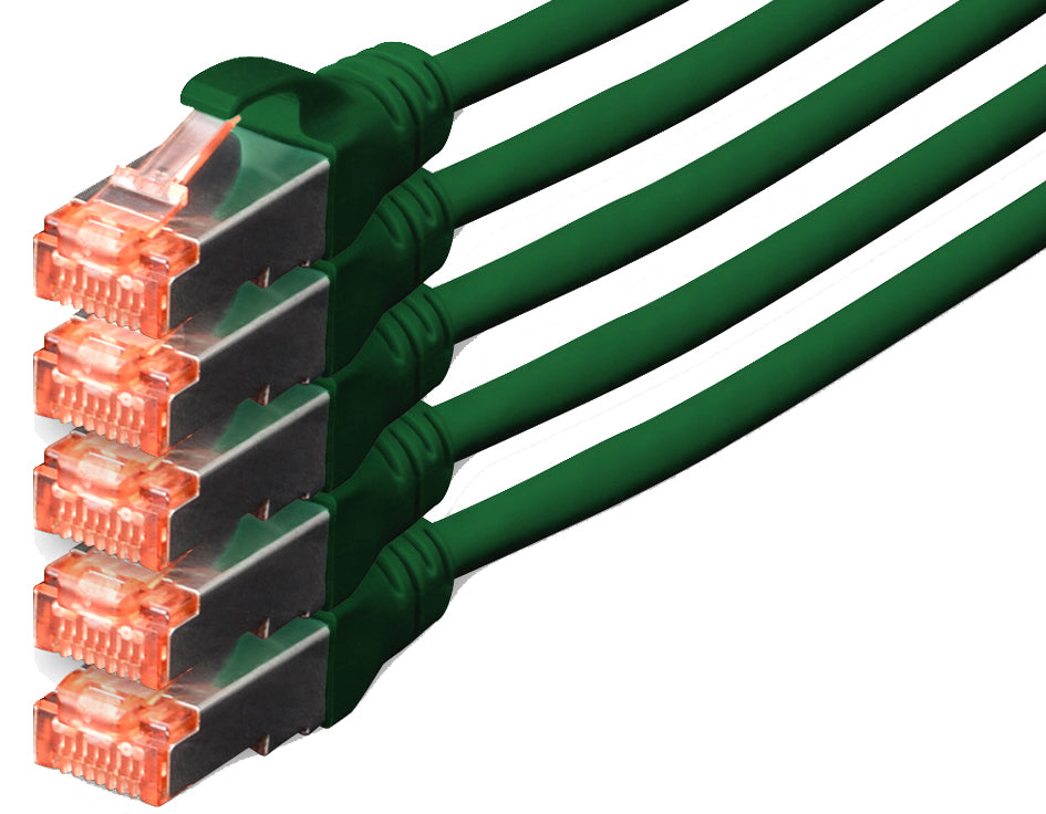 DIGITUS Patchkabel Kat. 6, S/FTP, 10,0 m, schwarz, 5er