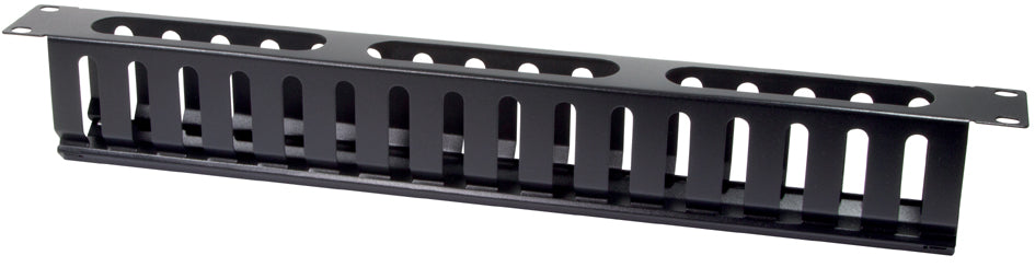 LogiLink 19 kabelgoot, enkelzijdig, 1 HE, zwart (RAL9005)