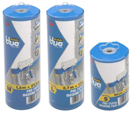 3M ScotchBlue maskeerfolie met schilderstape, maat S